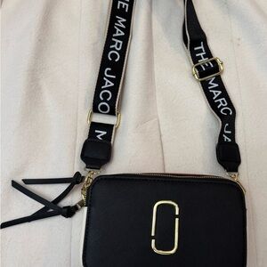 Marc Jacobs Black Crossbody with Gold Hardware